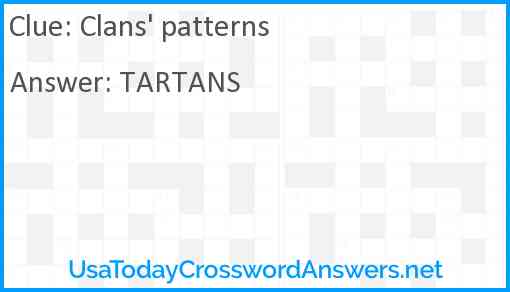 Clans' patterns Answer