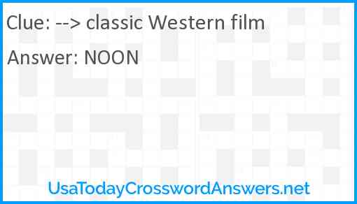 --> classic Western film Answer