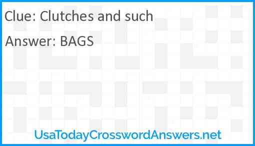 Clutches and such Answer