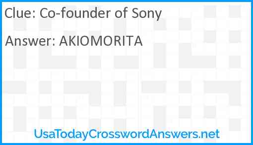 Co-founder of Sony Answer
