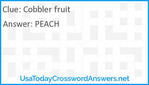 Cobbler fruit Answer
