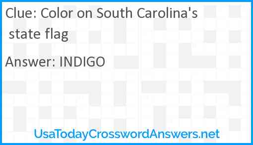 Color on South Carolina's state flag Answer