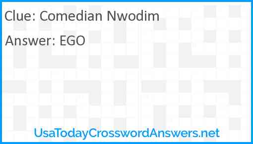 Comedian Nwodim Answer