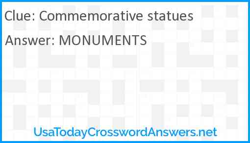Commemorative statues Answer