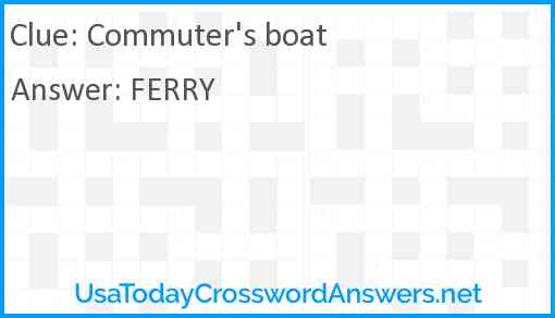 Commuter's boat Answer