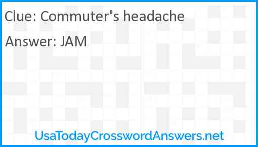 Commuter's headache Answer