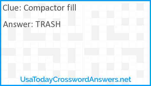Compactor fill Answer