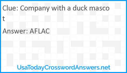 Company with a duck mascot Answer
