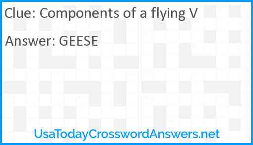 Components of a flying V Answer