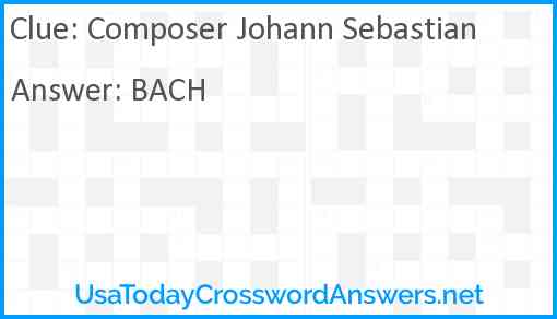 Composer Johann Sebastian Answer