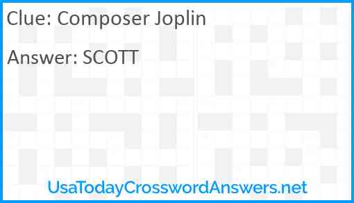 Composer Joplin Answer