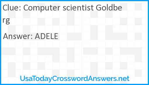 Computer scientist Goldberg Answer