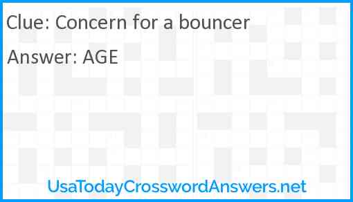 Concern for a bouncer Answer