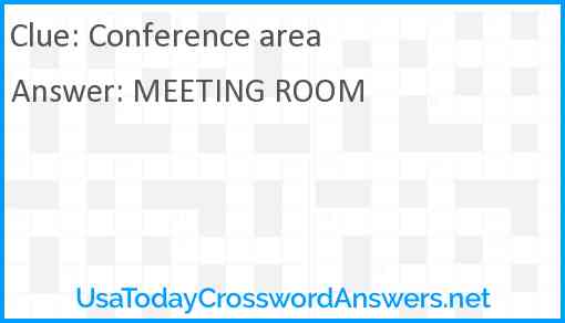 Conference area Answer