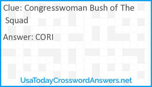 Congresswoman Bush of The Squad Answer
