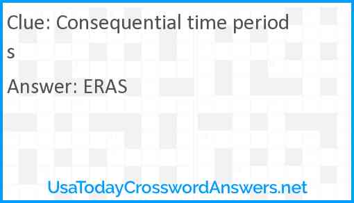 Consequential time periods Answer