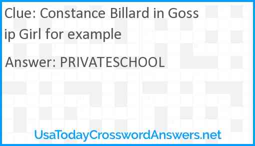 Constance Billard in Gossip Girl for example Answer
