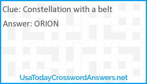Constellation with a belt Answer