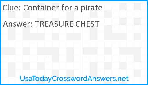 Container for a pirate Answer