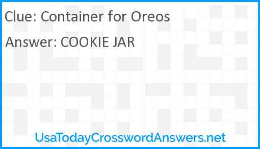 Container for Oreos Answer