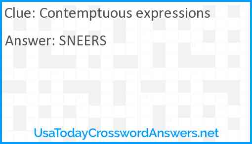 Contemptuous expressions Answer