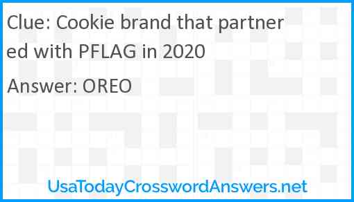 Cookie brand that partnered with PFLAG in 2020 Answer