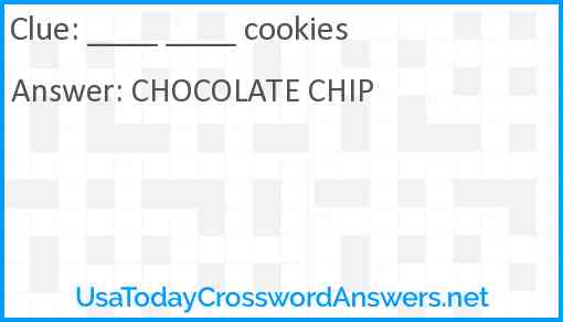 ____ ____ Cookies Answer