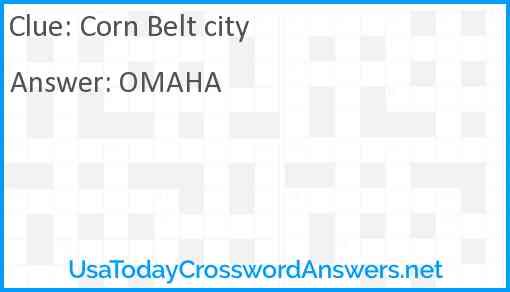 Corn Belt city Answer