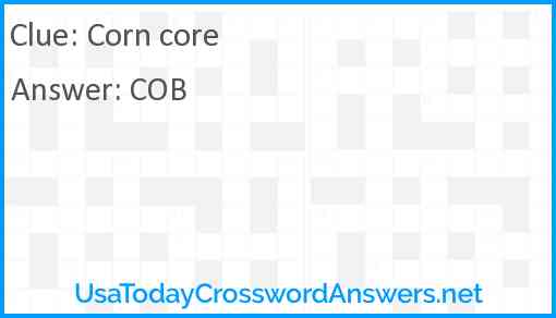 Corn core Answer