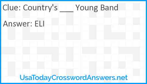 Country's ___ Young Band Answer