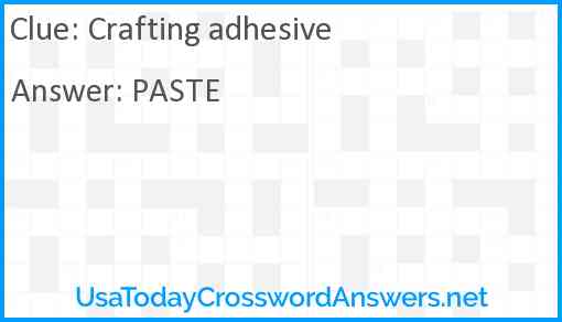 Crafting adhesive Answer