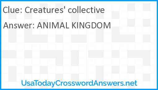 Creatures' collective Answer