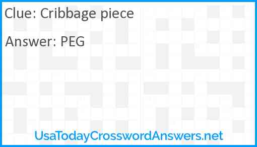 Cribbage piece Answer