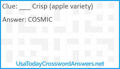 ___ Crisp (apple variety) Answer