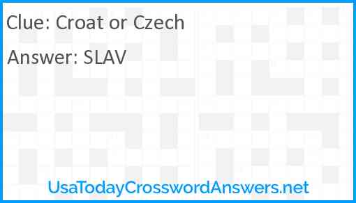 Croat or Czech Answer