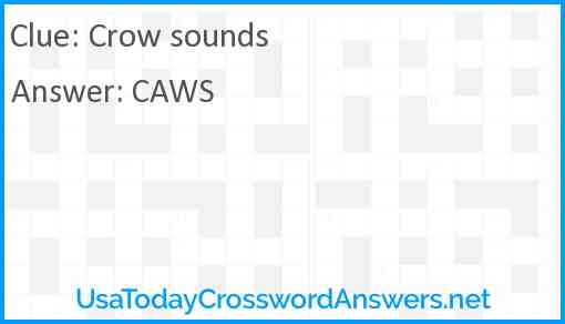 Crow sounds Answer