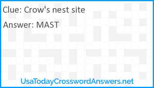 Crow's nest site Answer