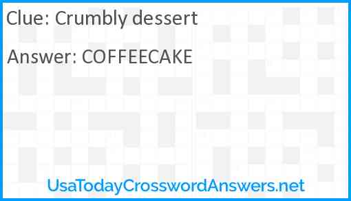 Crumbly dessert Answer