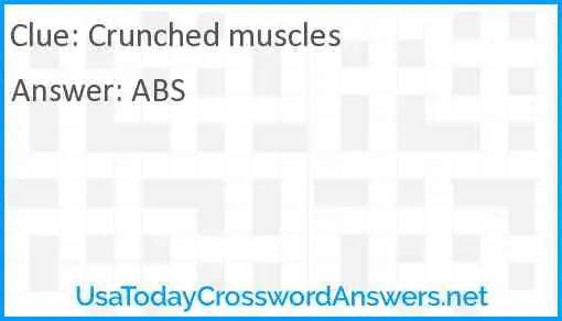 Crunched muscles Answer