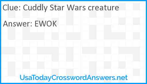 Cuddly Star Wars creature Answer
