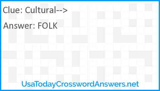 Cultural--> Answer