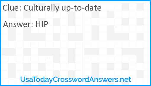 Culturally up-to-date Answer