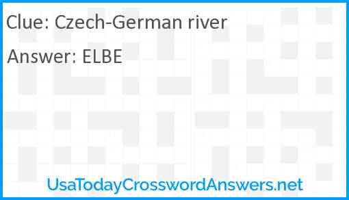 Czech-German river Answer