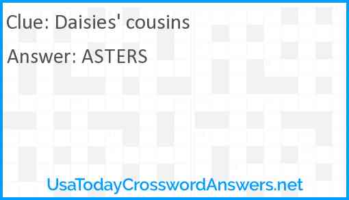 Daisies' cousins Answer