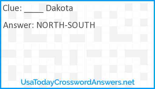 ____ Dakota Answer