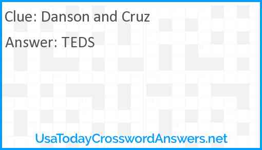 Danson and Cruz Answer