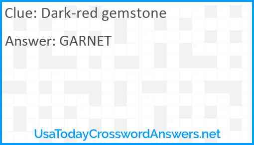 Dark-red gemstone Answer