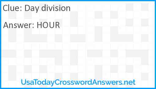 Day division Answer