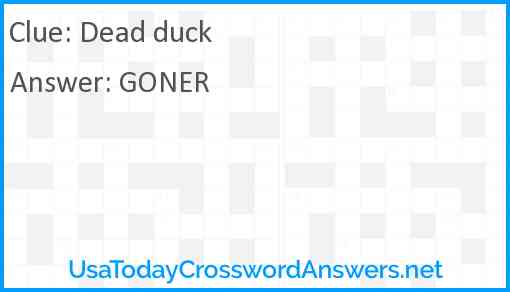 Dead duck Answer
