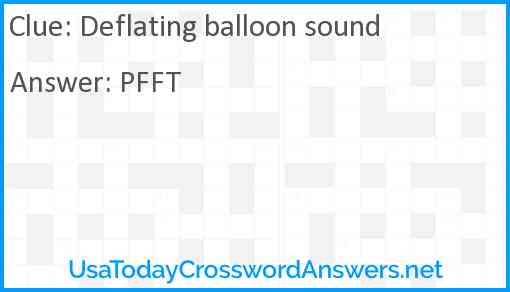 Deflating balloon sound Answer